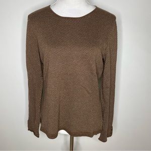 J. McLaughlin brown scoop, neck sweater, size large